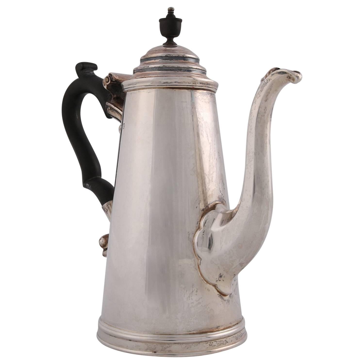 Antique English Sterling Silver Tea Pot by James Dixon & Sons, circa 1910