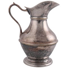 German Sterling Silver Georgian Style Pitcher 9.4 toz Darmstadt, 19th Century