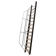 1920s Cast Iron Fire Escape Staircase with Hand Rails