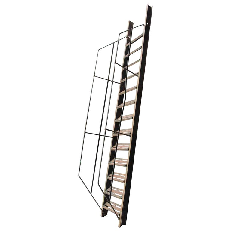 1920s Cast Iron Fire Escape Staircase with Hand Rails For Sale at 1stDibs