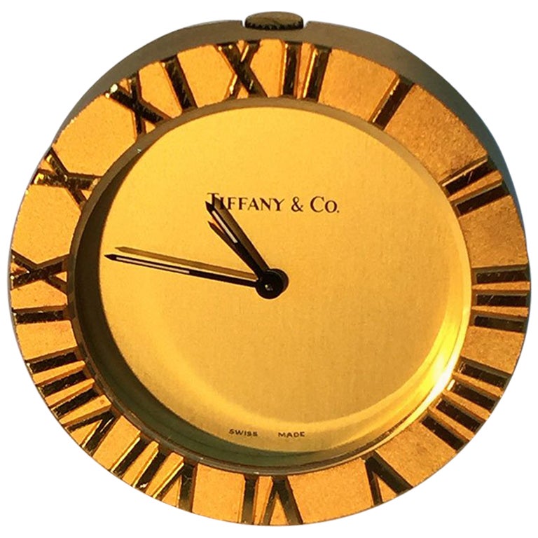 tiffany and co gold clock