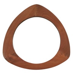 Triangle-Shaped Walnut Mirror by Campo & Graffi, Italy, 1950s-1960s