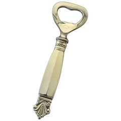 Vintage Georg Jensen Sterling Silver Acanthus Bottle Opener No 271
