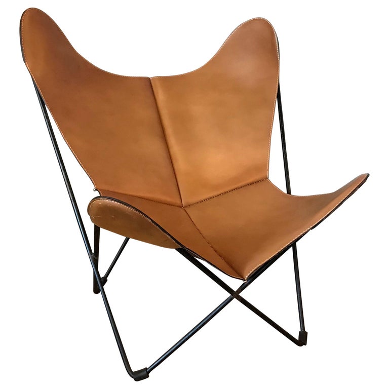 Jorge Ferrari-Hardoy Leather Butterfly Chair