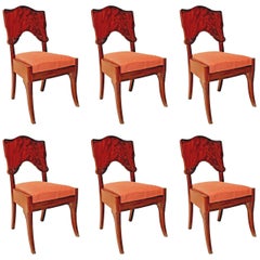 Antique Set of Six Russian Neoclassic 'First Half of the 19th Century' Side Chairs