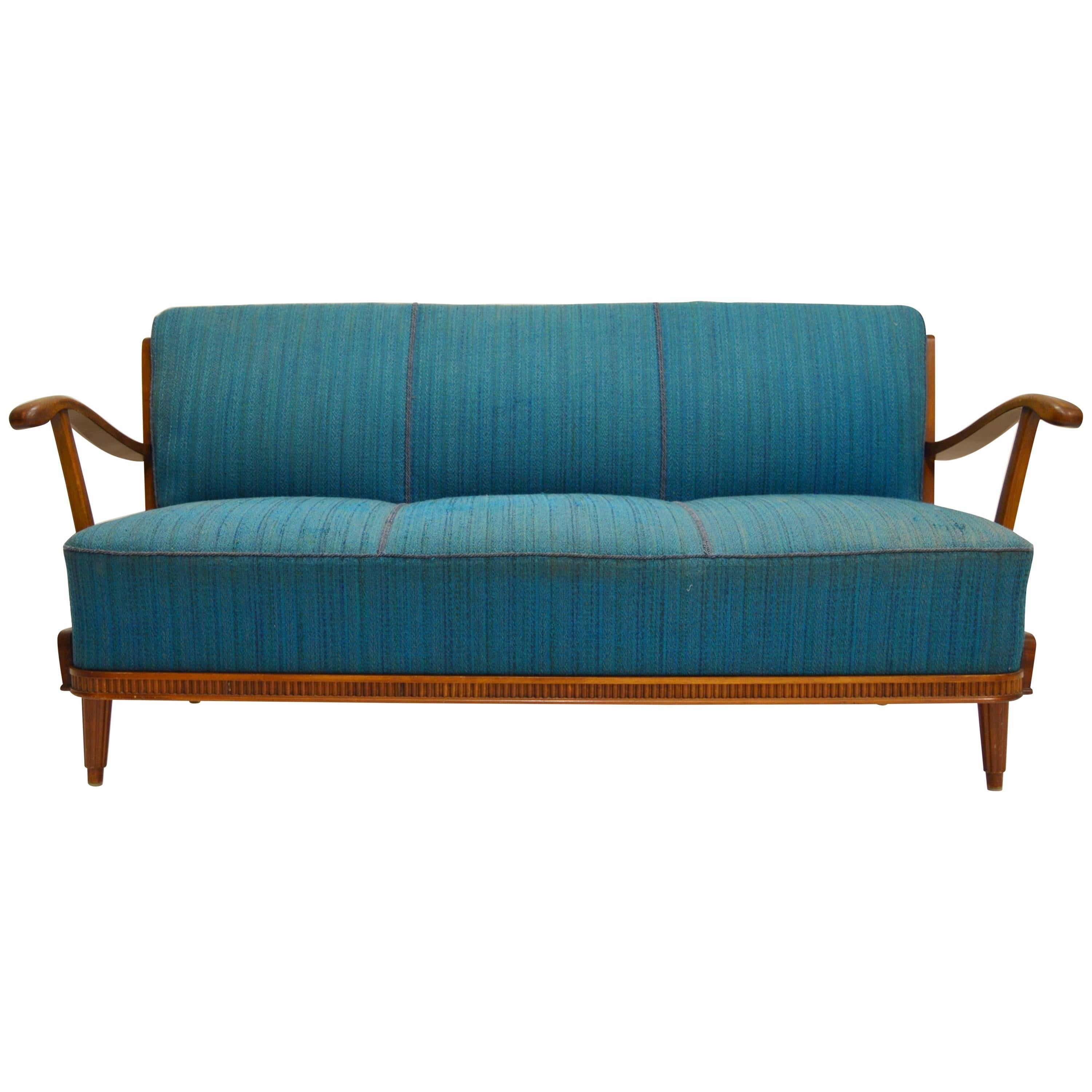 Svante Skogh Midcentury Mahogany Sofa For Sale