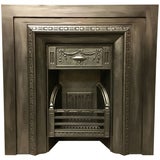 Pair Of Antique Mid 19th Century Cast Iron Fireplace Inserts Of