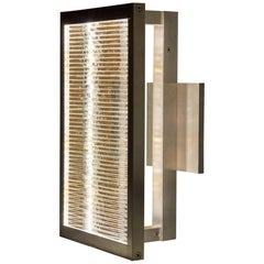 Glass and Aluminum Contemporary LED Light Wall Sconce