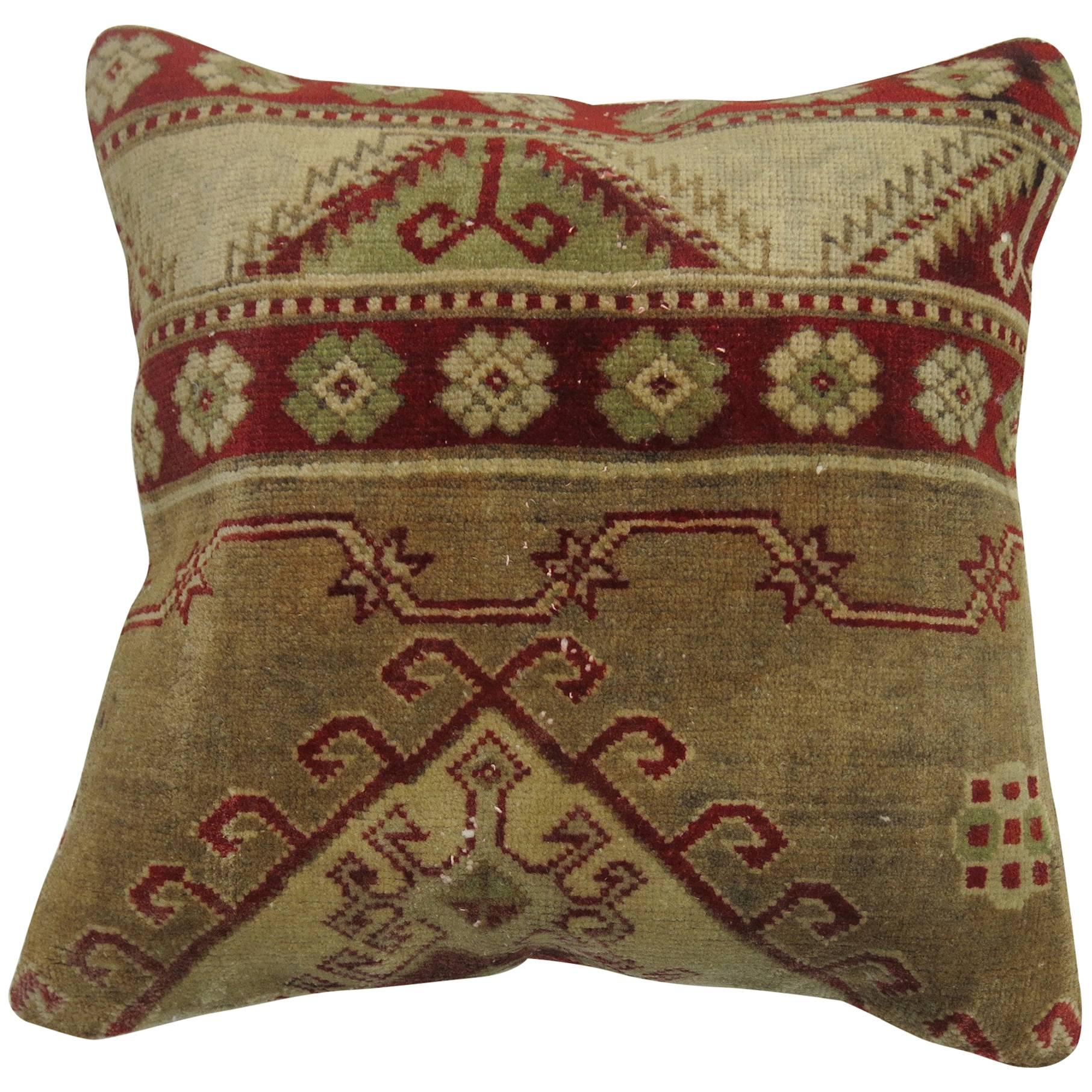 Antique Turkish Sivas Rug Pillow NO RESERVE