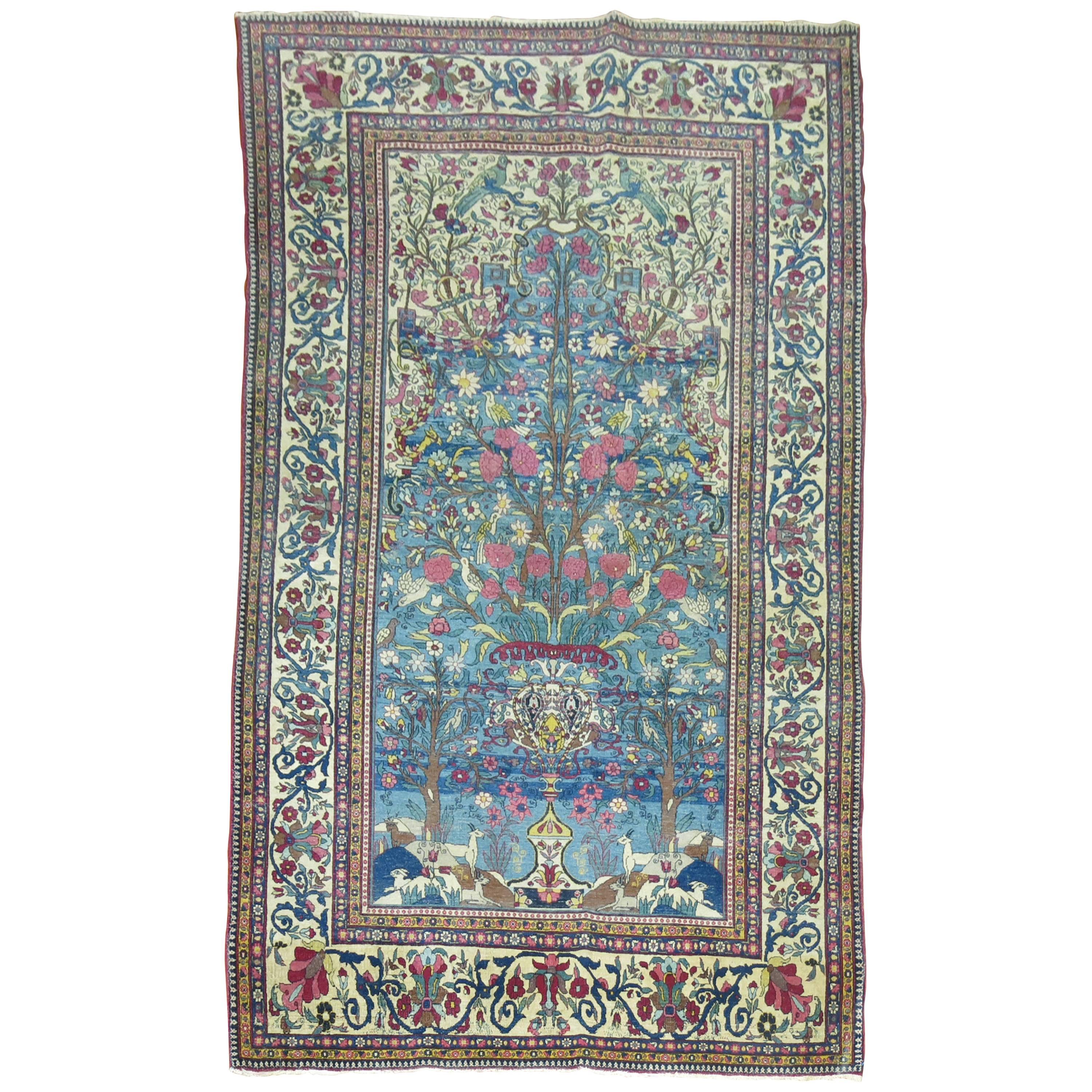 Pictorial Persian Isfahan Prayer Carpet