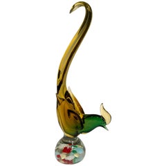 Archimede Seguso 1950 Multi-Color Cock in Murano Glass