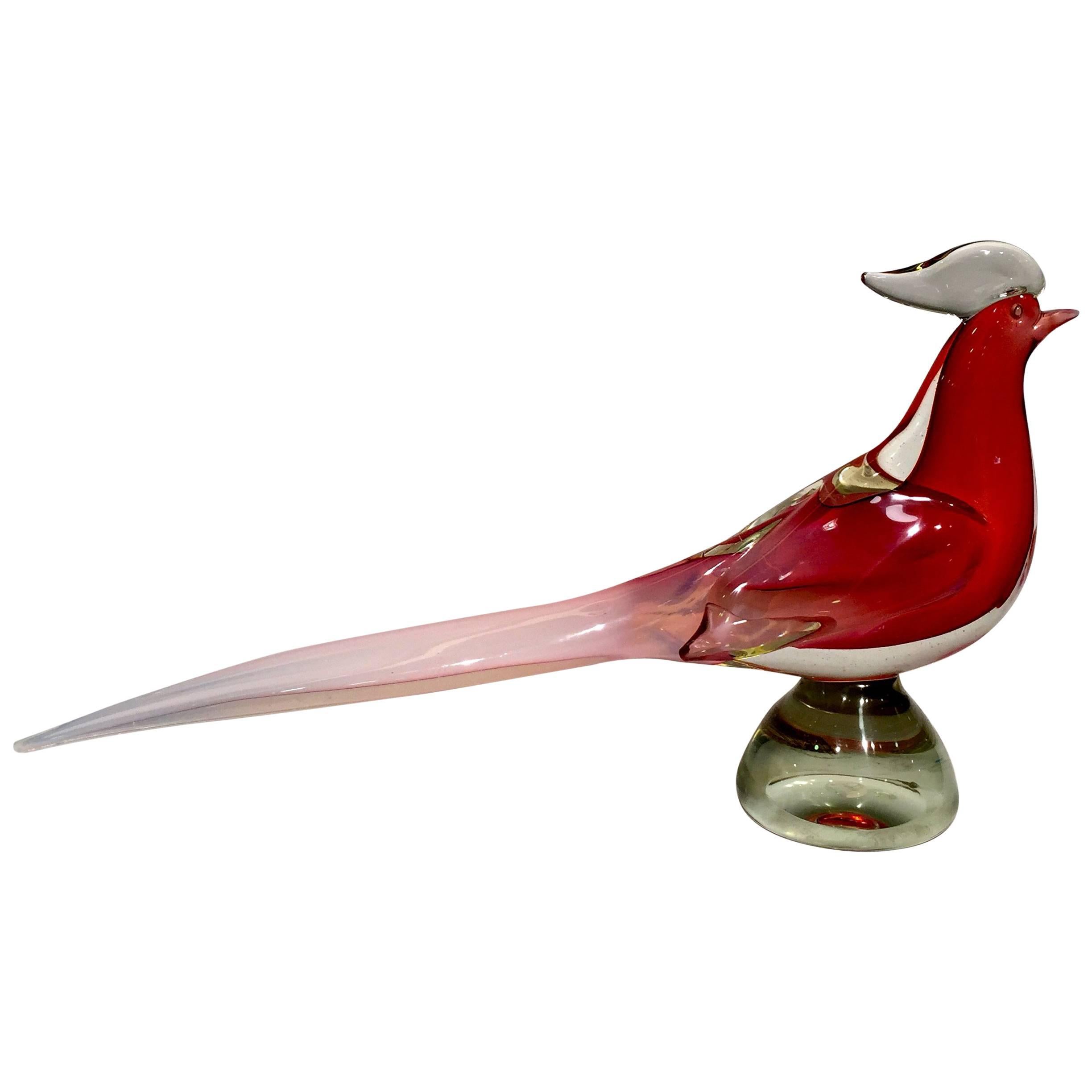 Archimede Seguso 1950 Multi-Color Cock in Murano Glass For Sale