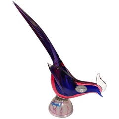 Archimede Seguso 1950 Multi-Color Cock in Murano Glass