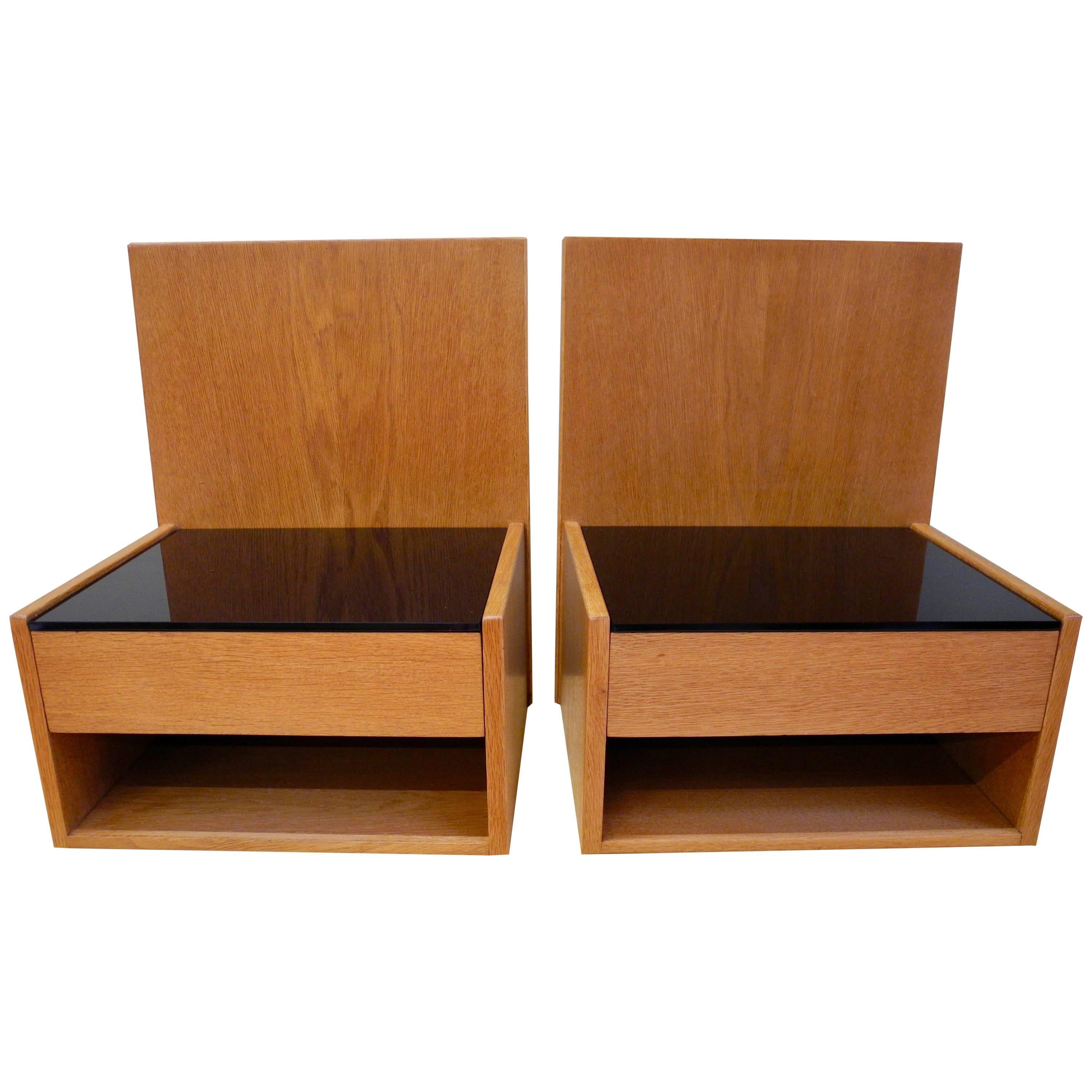 Pair of Danish Modern Teak Nightstands Designed by Hans Wegner For Sale