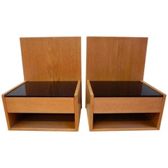 Vintage Pair of Danish Modern Teak Nightstands Designed by Hans Wegner