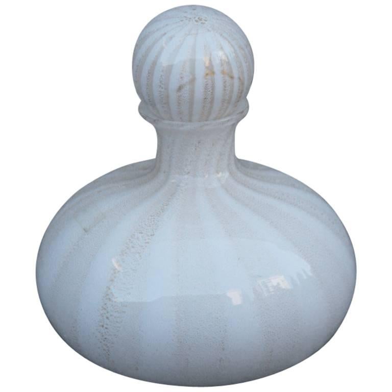 Glass Bottle of Murano from the 1970s Tommaso Barbi Design For Sale