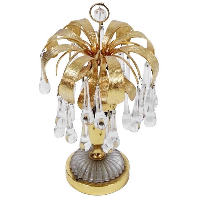 Vintage German Crystal Table Lamp