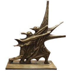 Abstract Bronze Sculpture by Mohammad Ghani Hikmat