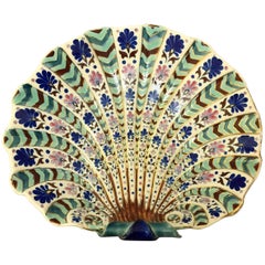 Late 19th Century, a Fischer Shell-Shaped Decorative Dish