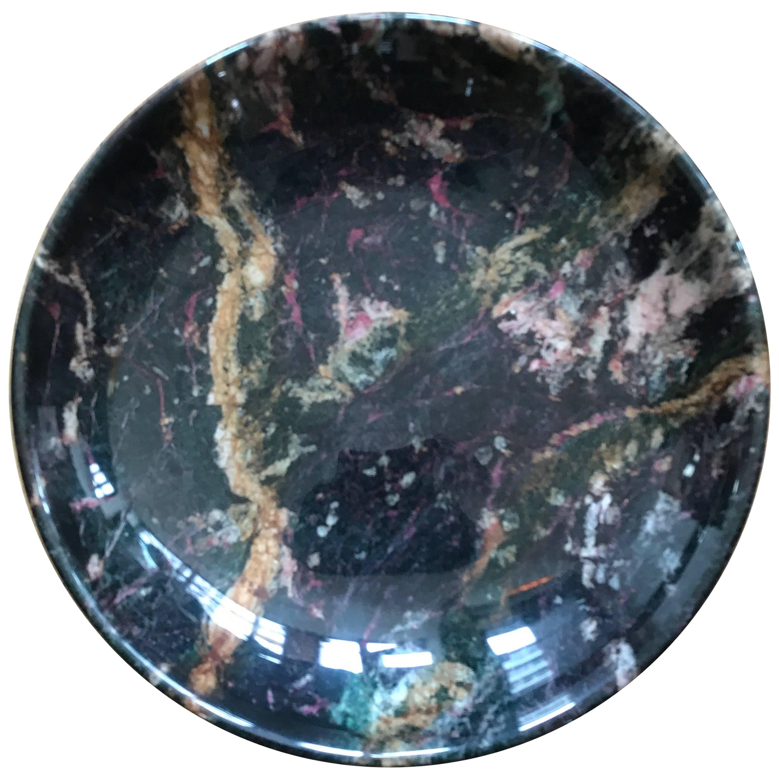 Italian Black Marble Bowl Centrepiece by Up & Up