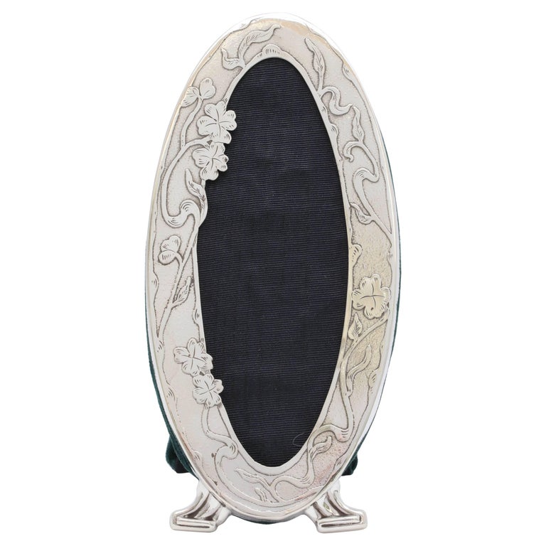 Art Nouveau Sterling Silver Picture Frame For Sale at 1stdibs