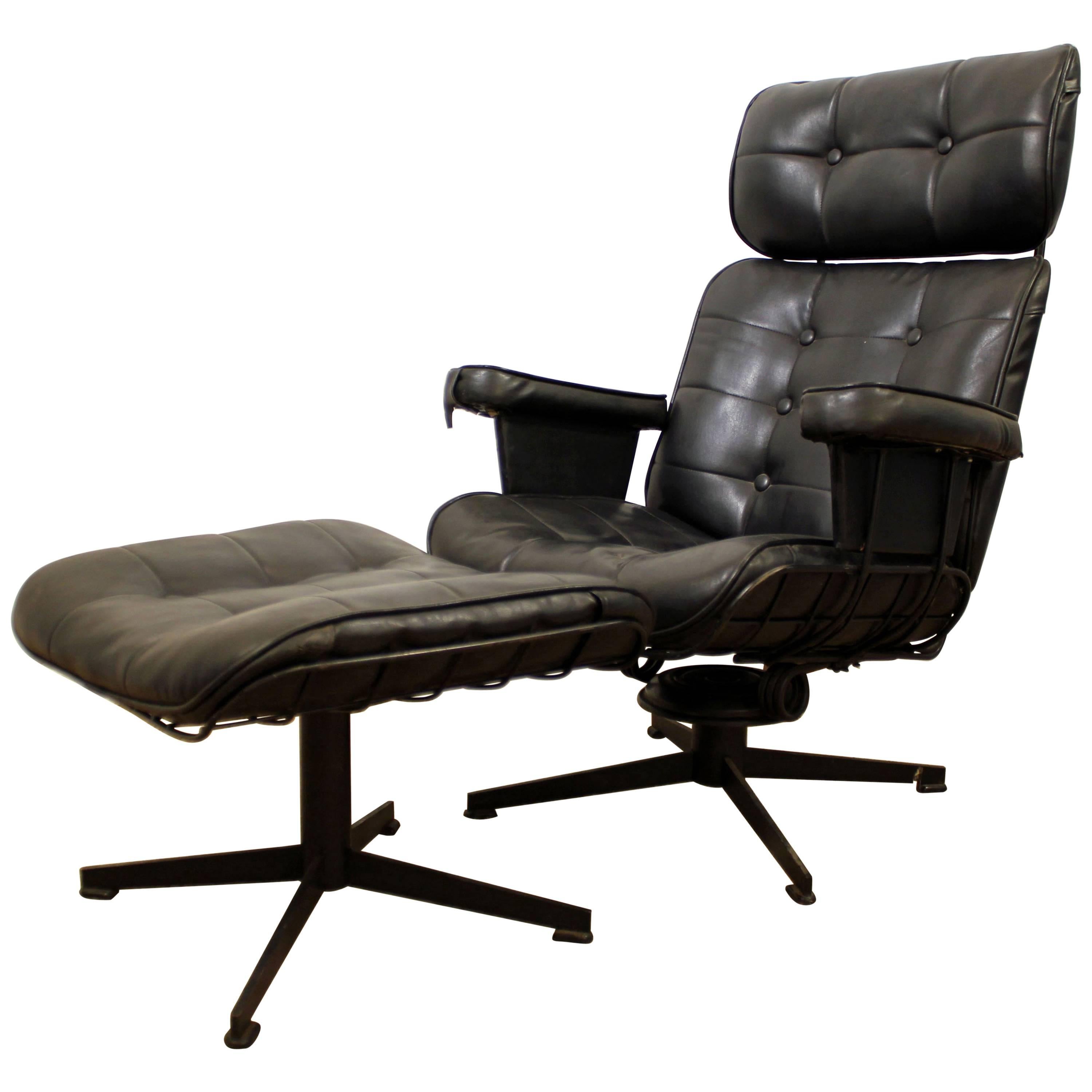 Homecrest Bottemiller Lounge Chair B99T and Ottoman B610