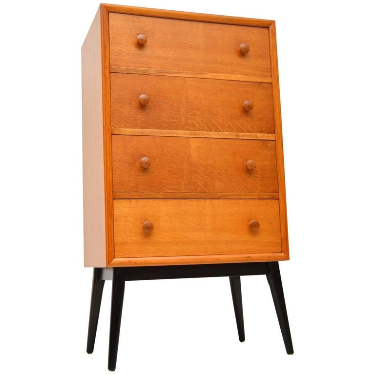 1950s Oak Tall Boy Chest Of Drawers By Herbert Gibbs At 1stdibs 1950s Oak Tall Boy Chest Of Drawers By Herbert Gibbs For