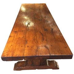 Antique Farmhouse Table / Oak Refectory Table