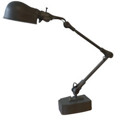 Antique Industrial Articulating Cast Iron Task Desk Lamp