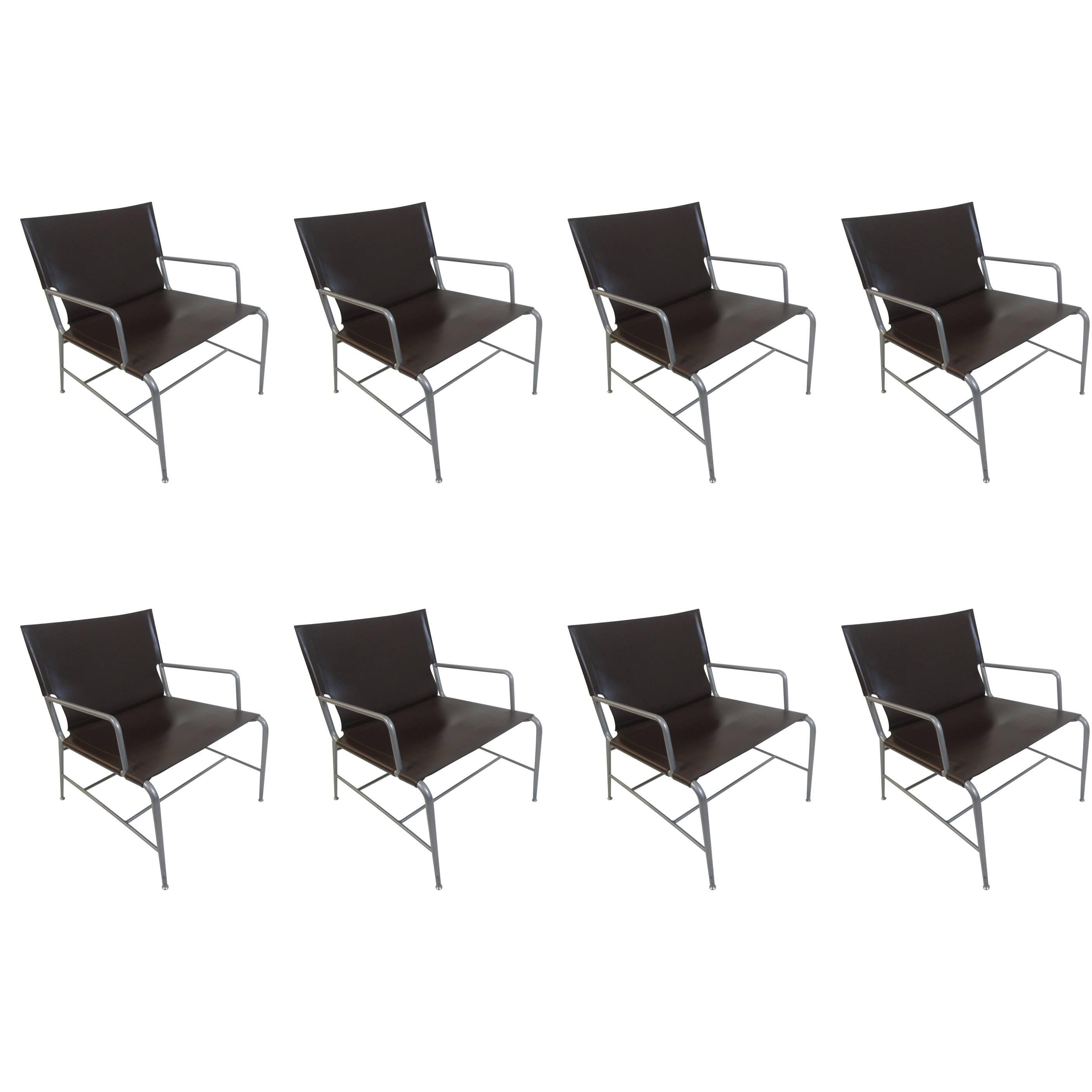 HBF Hickory Business Furniture Eight-Lounge Chairs in Leather and Steel