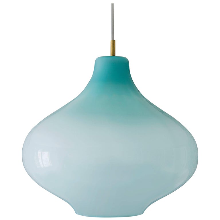 Vintage Massimo Vignelli Glass Pendant For Sale