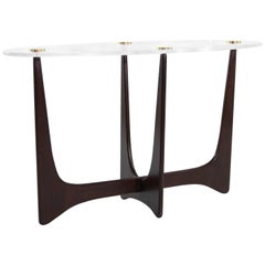 Lucite Top Opalo Console Table