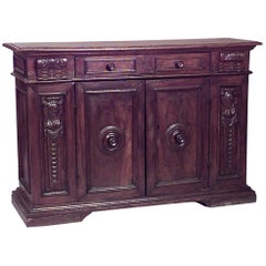 Spanisches Sideboard aus Nussbaumholz im Renaissance-Stil