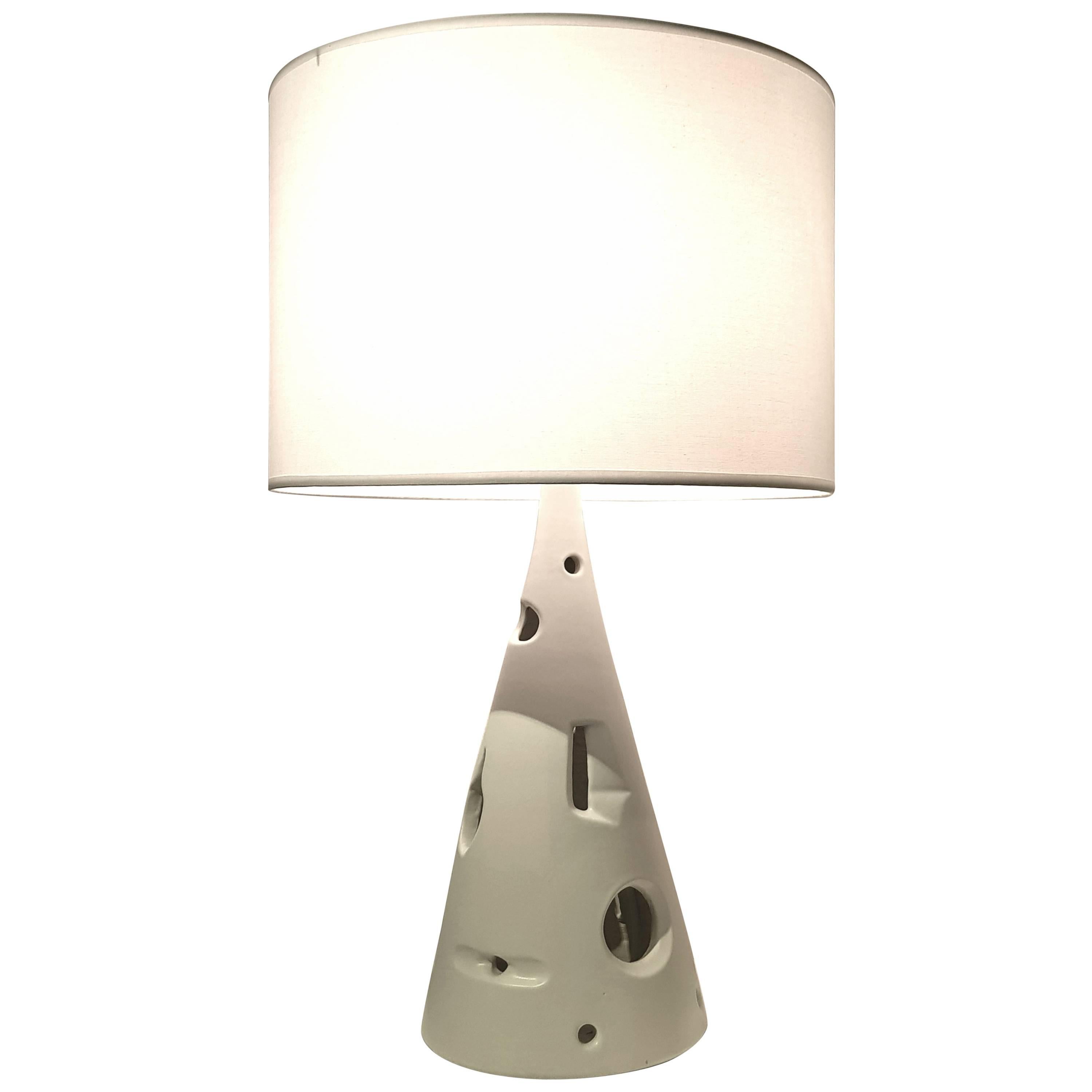 Jacques Lignier Glazed Ceramic Table Lamp For Sale