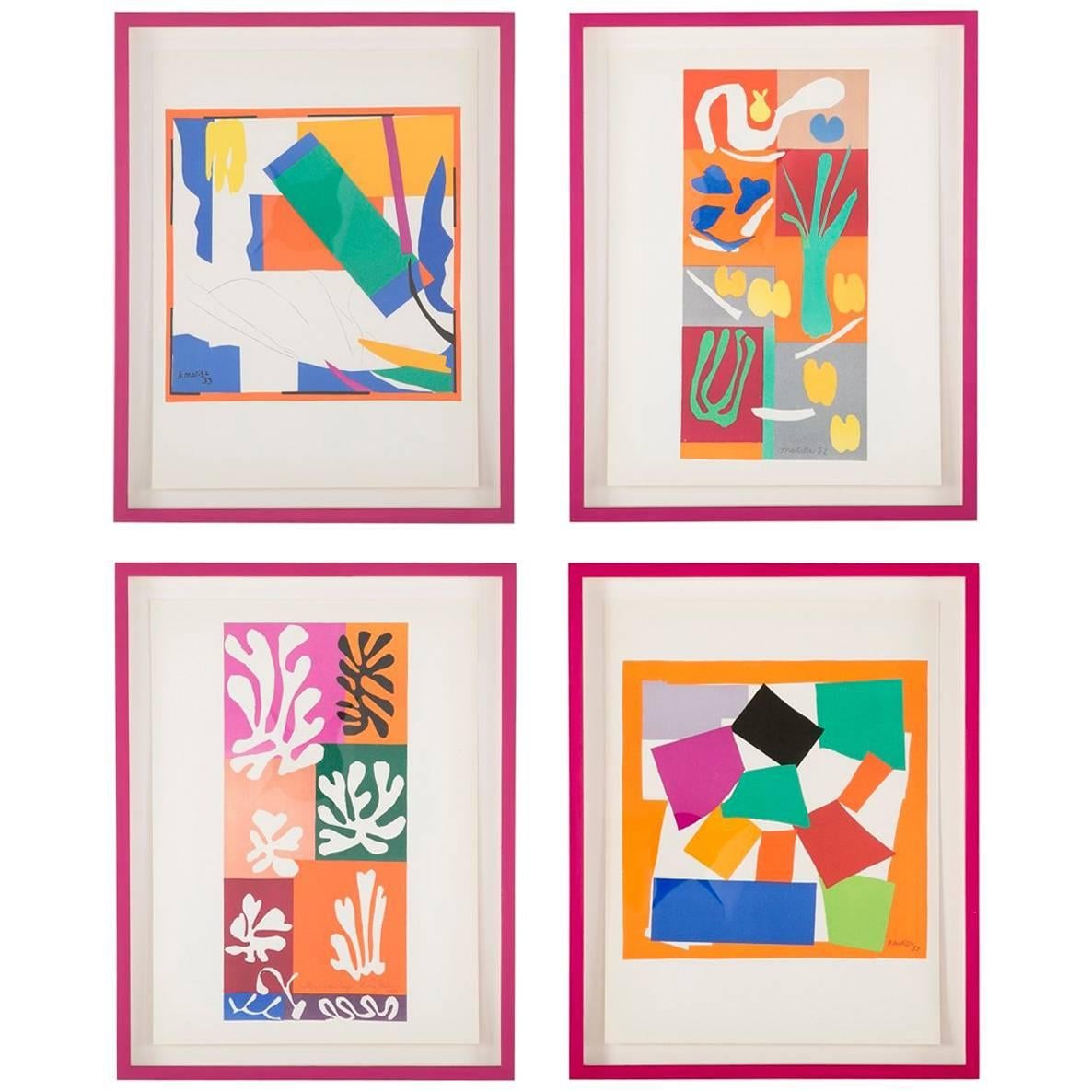 Four Vintage Lithographs after Henri Matisse. For Sale