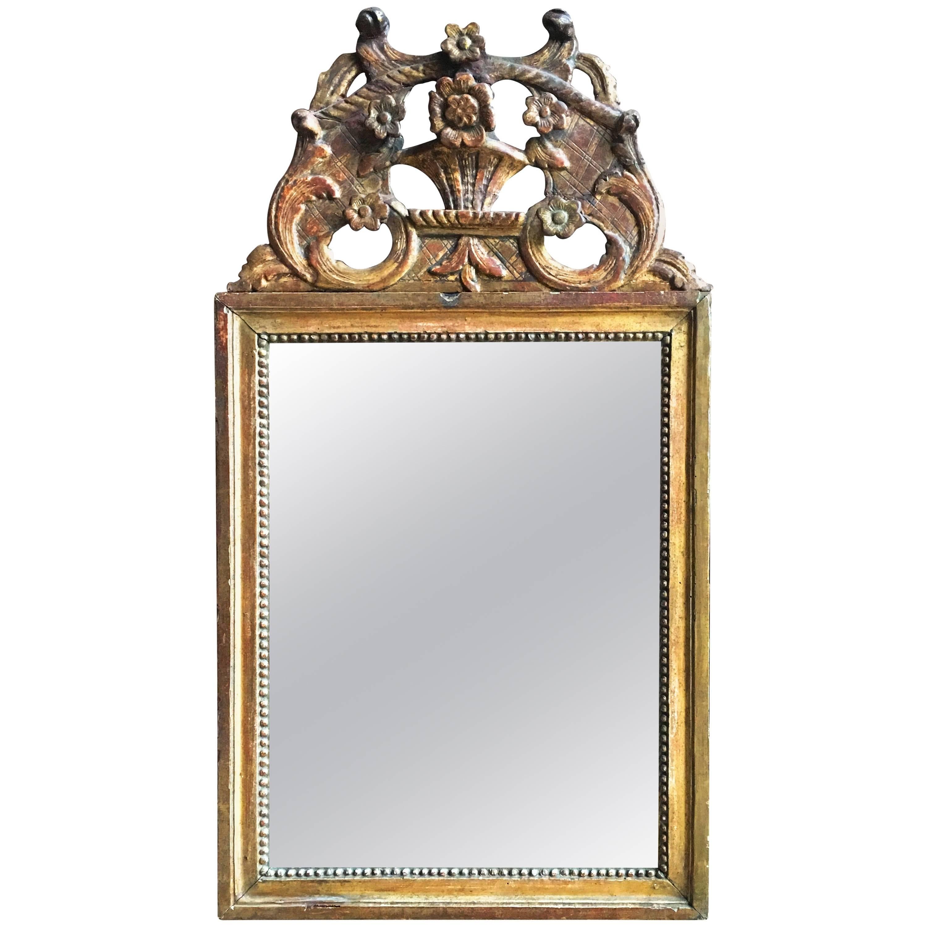 Louis XVI Period Giltwood Mirror, 18th Century