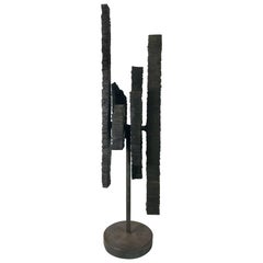 Brutalist Cut Steel "Stalactite" Sculpture by Sue Taves, 1992