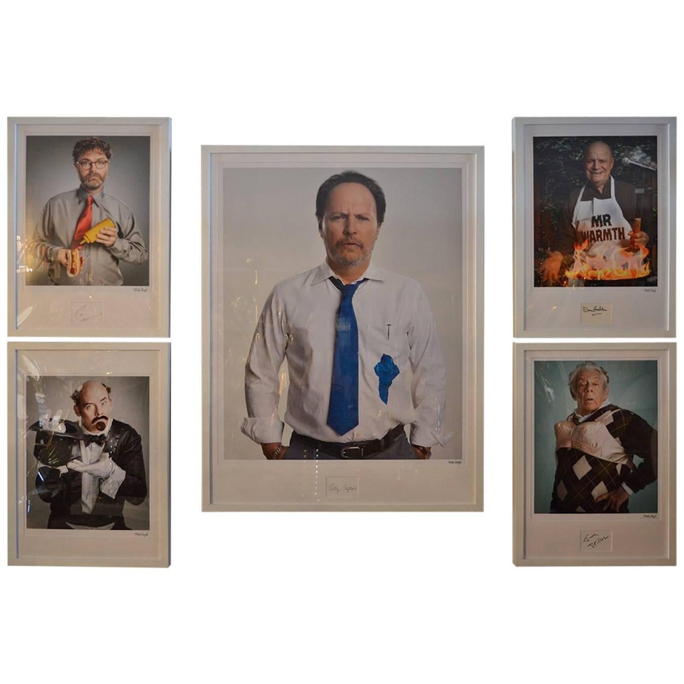 Set of Five Portraits of Funny People by Matt Hoyle For Sale