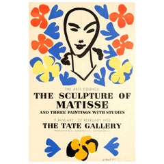 Original Vintage Arts Council Exhibition Poster for Matisse At The Tate Gallery
