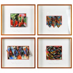 Suite of Four Wall Sculptures by Akiko Sugiyama, Noted Japanese/American Artist
