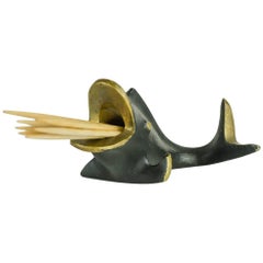 Vintage Toothpick Holder Fish by Walter Bosse