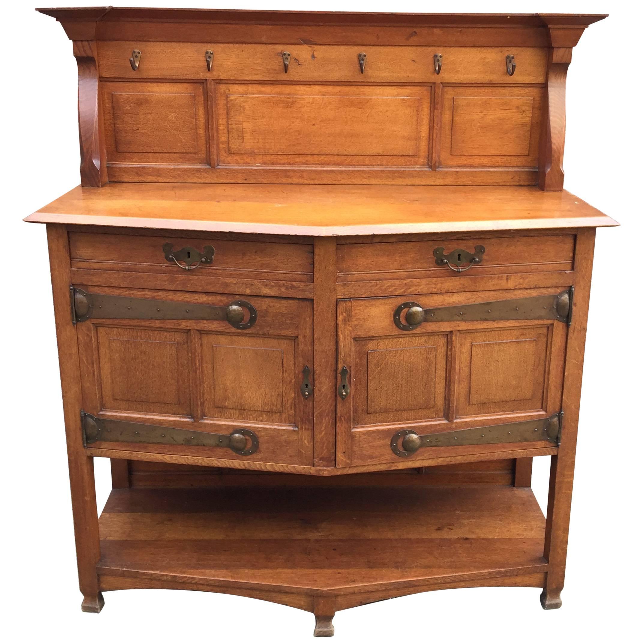 Art Nouveau Period Oak Dresser, Belgium, circa 1900