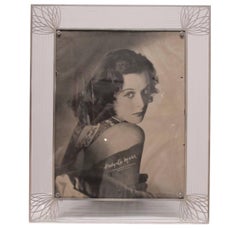 Art Deco Sterling Silver and Glass Framed Photo of Hedy Lamar
