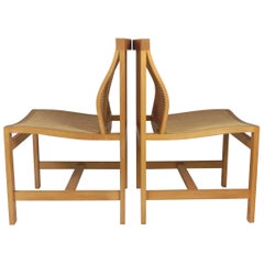 1980s Rud Thygesen and Johnny Sorensen Set of Two King Series Birch Chairs