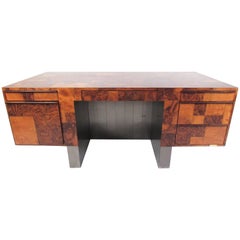 Paul Evans "Cityscape" Executive Desk in Burl Walnut