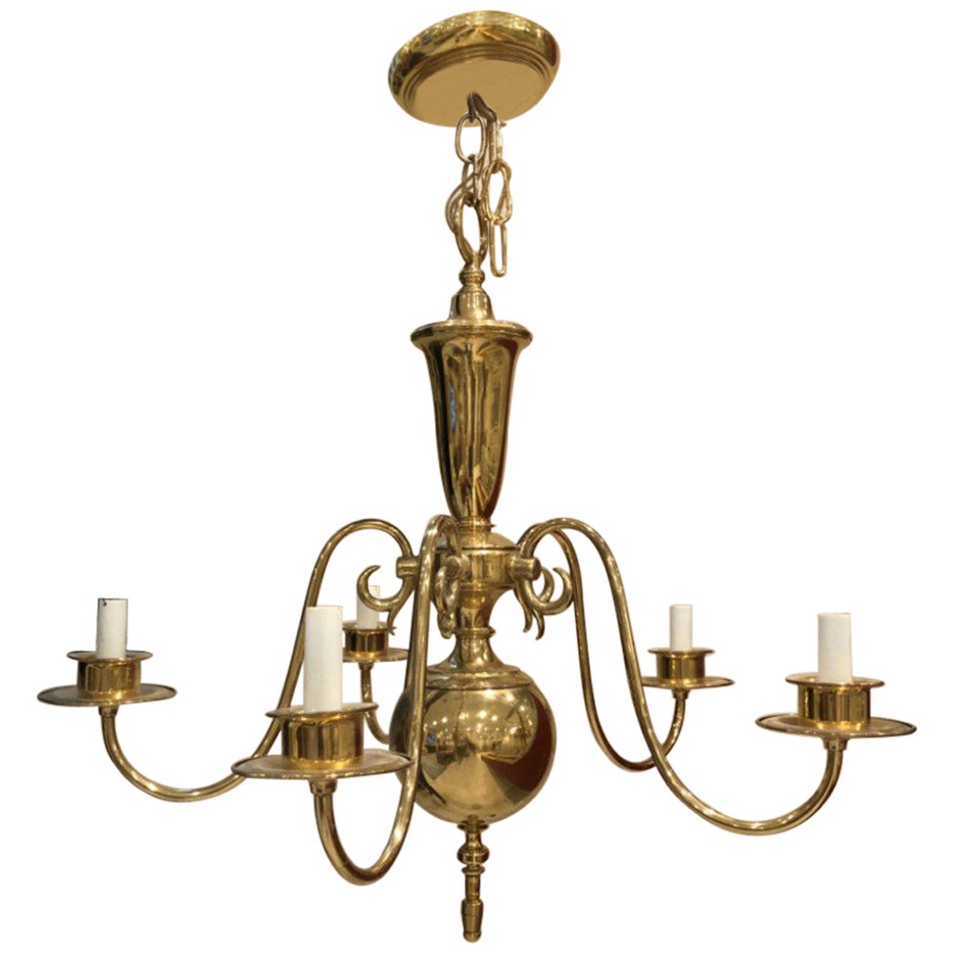 English Style Brass 12Scroll Arm Chandeliers For Sale at 1stDibs