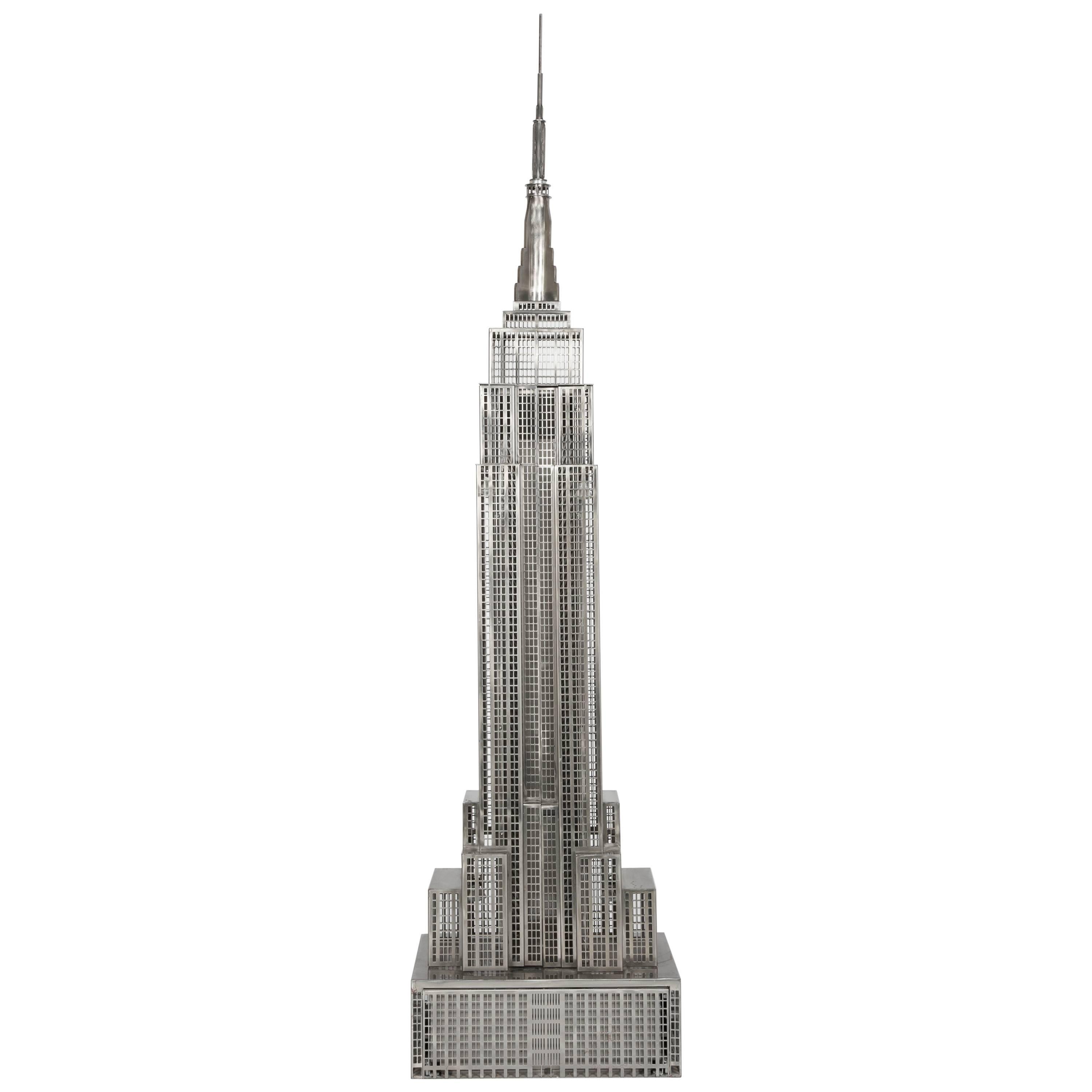 Lighted Steel Sculpture of the Empire State Building