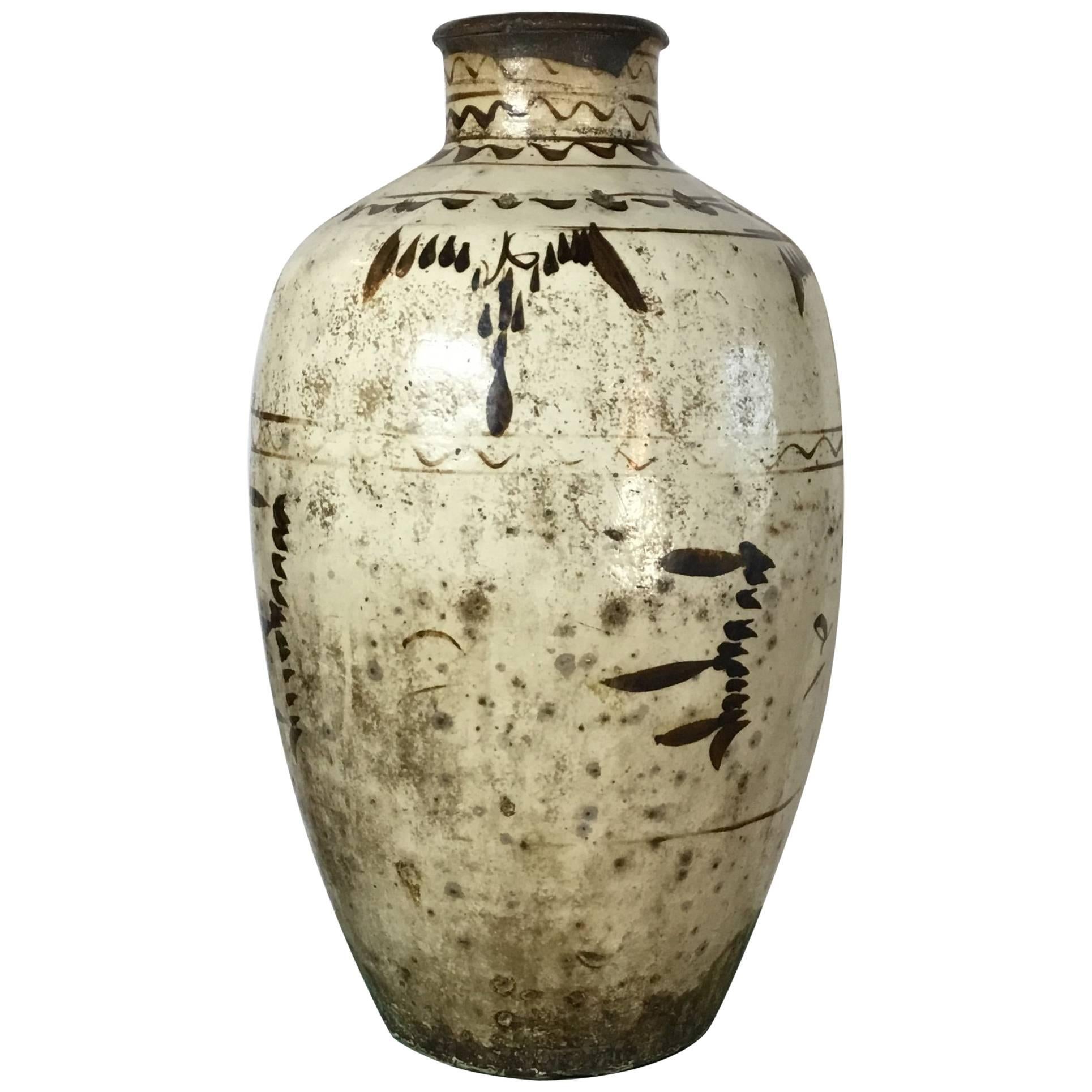 Antique Cizhou Stoneware Jar, Ming Dynasty