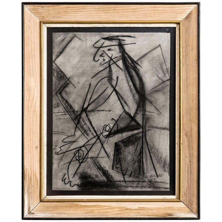 Italian Charcoal Drawing, circa 1900 For Sale at 1stdibs