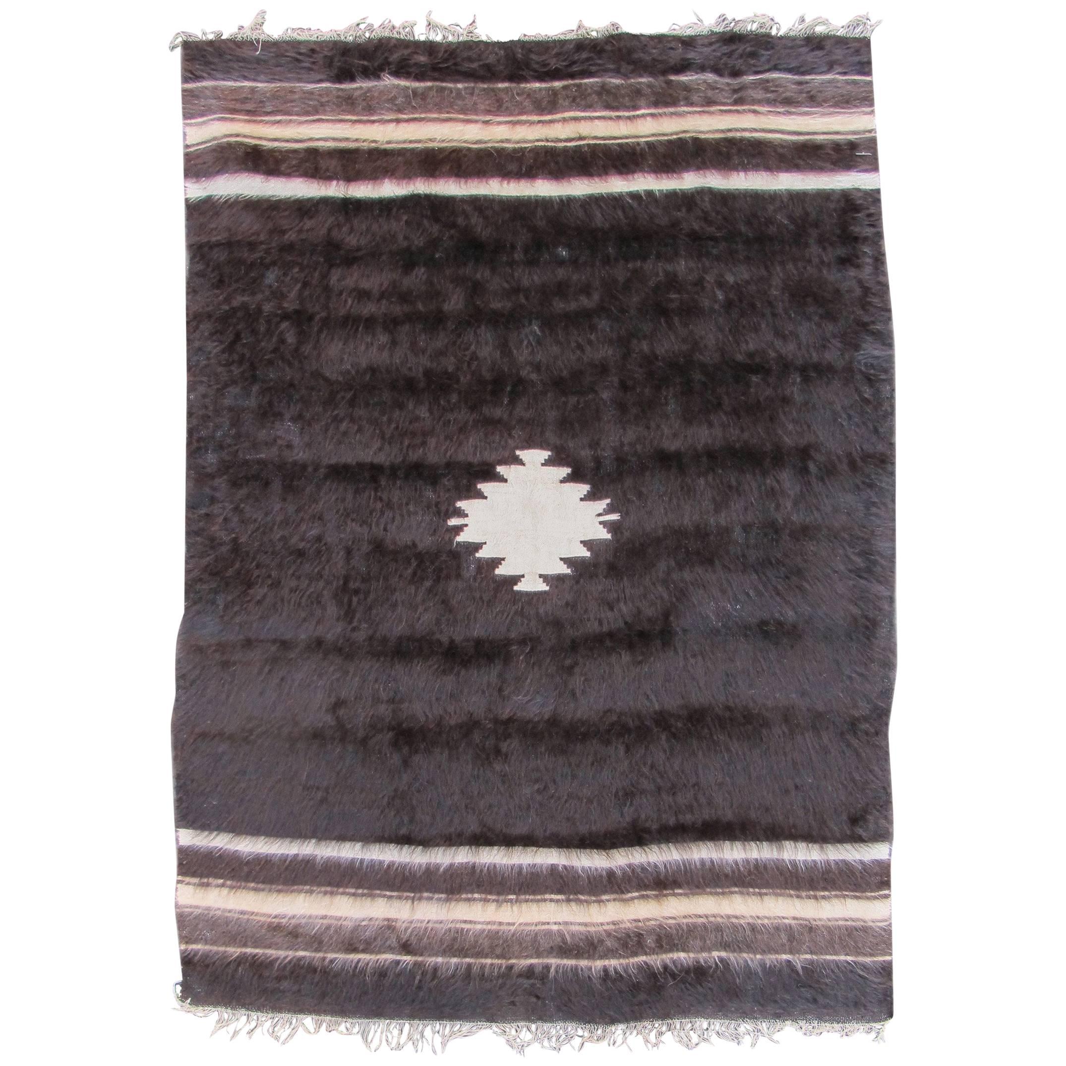 Antique Turkish Siirt Blanket, Mid-20th Century